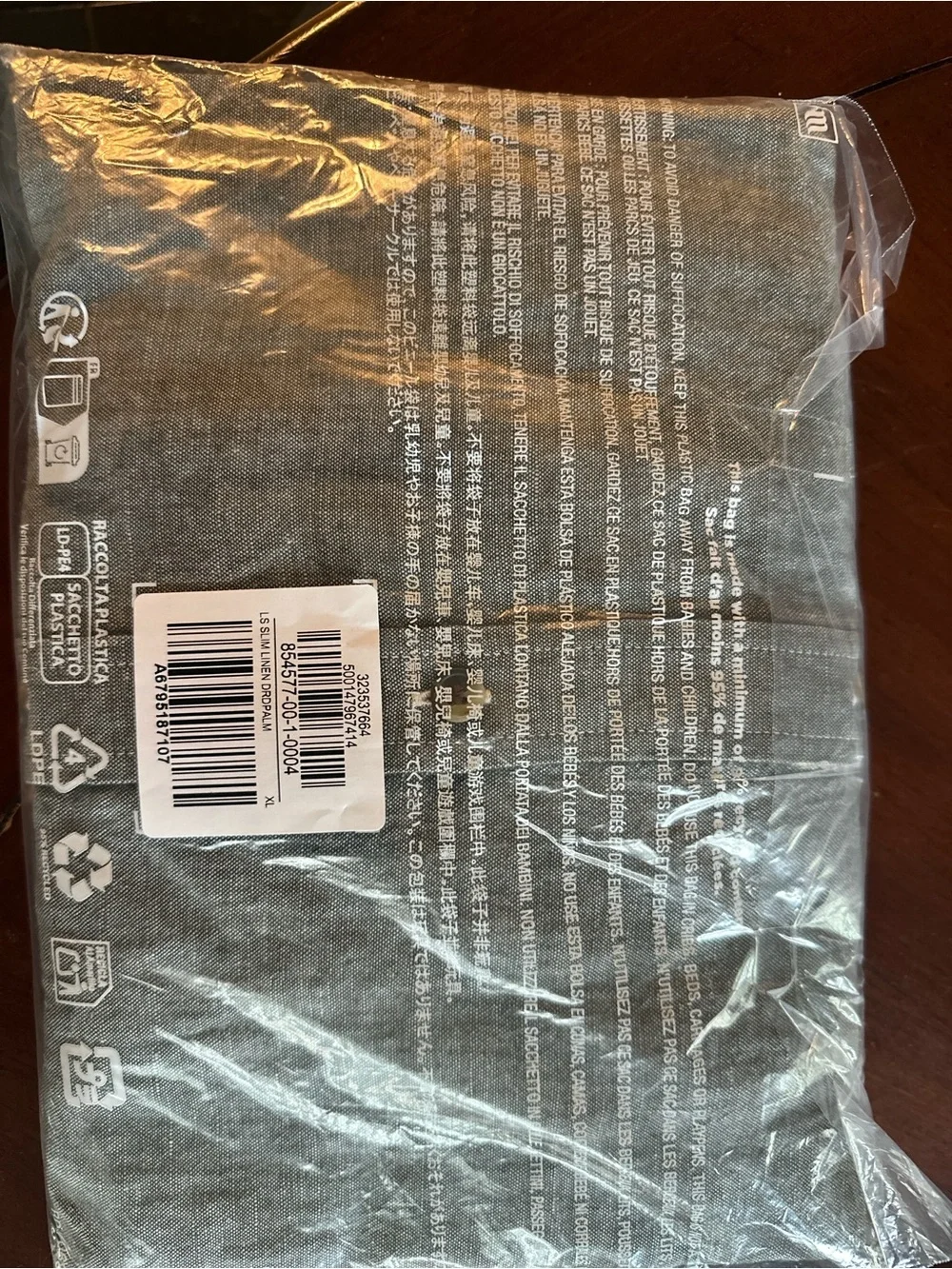 Banana Republic Linen Blend Dress Shirt in Light Gray